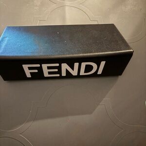 Fendi white & black sunglasses case. No‎ glasses included